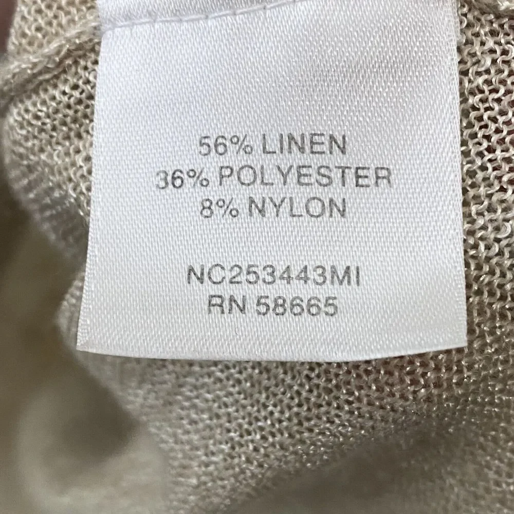 Nordstrom Tunic Top Womens Large Linen Blend Gray - Picture 7 of 7